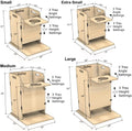 Bailey Chair for Dogs – Adjustable Wooden Feeding Chair with Tray, Upright Megaesophagus Support, Handmade Birch Plywood