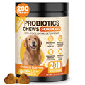 NEXZL 200 Count Probiotic Chew for Dogs-Probiotics Chews for Gut Digestive Health & Itchy Skin Support Relieve Diarrhea Enhance Immunity Breath Freshener with Enzymes Prebiotic Pumpkin-Chicken