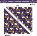 Halloween Dog Bandanas 2 Pack Pumpkin Ghost Bat Bone Candy Triangle Scarf
