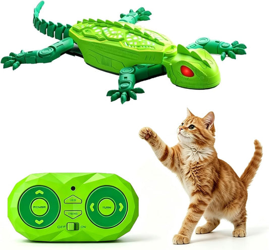 Remote Control Wall Climbing Gecko Toy for Cats,Wall Crawler Gecko Cat Toy
