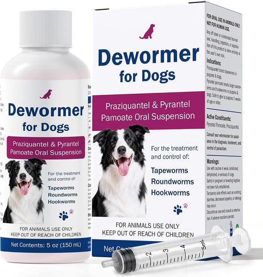 Dewormer for Dogs, Praziquantel & Pyrantel Pamoate, Dewormer for Tapeworms