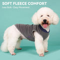 cyeollo 2 Pack Fleece Dog Sweater Stretchy Pullover Soft Dog Jacket with Reflective Stripe Lightweight Sweatshirt Pet Clothes Coats for Small Dogs, Navy & Grey L