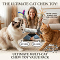 Cat Toy Rabbit Fur Feather 3pcs Gall Fruit Treat Kitten Kick Indoor