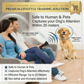 Ultrasonic Dog Bark Deterrent Device for Dogs | Pet Gentle Trainer Ultrasonic for Dogs that Helps Stop Dog Barking with 