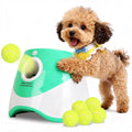 Automatic Dog Ball Launcher, Dog Ball Thrower with 9.84-29.52ft 3 Launching Distance, Rechargeable Dog Toy Mental Stimulation Training Game with 1.96" Tennis Balls for Energetic Small Medium Dogs