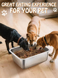 MEWTOGO 4 Gallons Extra Large Capacity Food Grade Stainless Steel Dog Bowls