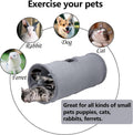 TiLanmiy Cat Tunnel, Durable Suede Collapsible Cat Play Tube Toys with Play Ball, Indoor Cat Tunnel for Cat, Puppy, Kitty, Kitten, Rabbit (Small)