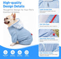 Dog Raincoat - Rain Jacket with Clear Hood and Broad Chest Fit