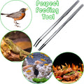 2Pcs Reptile Feeding Tong with Rubber Tip Aquarium Tweezers Stainless Steel Straight Curved Feeding Tong Long Handle Ter