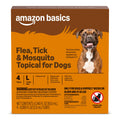 Amazon Basics Preventative Flea, Tick & Mosquito Topical Treatment for Large Dogs (21-55 Pounds), Kills Fleas, 4 Count, Packaging May Vary