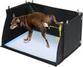 HOMBYS Dog Pee Pad Holder with High Walls, No-Spill Indoor Potty for Large Dogs, Foldable Puppy Litter Box, Patent Pendi