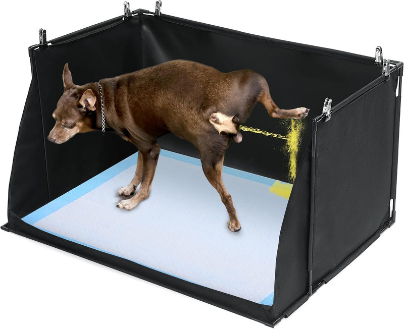 HOMBYS Dog Pee Pad Holder with High Walls, No-Spill Indoor Potty for Large Dogs, Foldable Puppy Litter Box, Patent Pendi