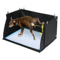 HOMBYS Dog Pee Pad Holder with High Walls, No-Spill Indoor Potty for Large Dogs, Foldable Puppy Litter Box, Patent Pending (33.8" L x 28" W x 17.7" H)