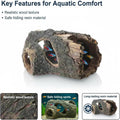 Aquarium Decorations Fish Tank Decor Betta Cave Accessories Ornament for for Fish Shrimp Reptiles to Play Hide Rest Bree