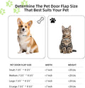Cat Door for Window, Aluminum Cat Door Window Insert with 4 Secure Lock Modes, Magnectic Closure for Cats, Fit Window Wi
