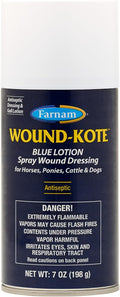 Farnam Wound-Kote Blue Lotion Spray Wound Care for Horses 7 Oz.