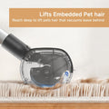 Garstor Carpet Hair Removal Tool, Long Handle Dog Hair Remover, Reusable Carpet Sweeper, Pet Fur Remover with Dust Container for Carpet, Rugs, Mats, Furniture, Upholstery