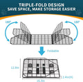 ERYTLLY Dog Car Barrier for SUVs, Vehicles, Dividers, Adjustable Heavy-Duty Wire Pet Gate, Foldable Car Pet Barrier with Mesh Bag, Car Accessories Safety Travel, for Cargo Area 36.6" to 64.5" Width