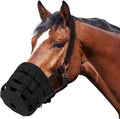 Durable Ventilated Grazing Muzzle with Attached Breakaway Halter - Lightweight Horse Muzzle, Supports Natural Grazing, R