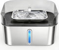 No Spill Dog Water Fountain Stainless Steel, Large 8L/2.1Gal Ultra Quiet