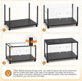 Large Acrylic Metal Hamster Cage 3.0, Small Animal Habitat 32 * 16 * 16IN Metal Hamster Cage Easy-Clean 360° Viewing, St