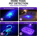 2 Pack 395nm 12 LED Handheld UV Mini Flashlight (Batteries not Included)