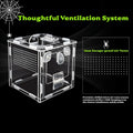 Jumping Spider Enclosure, Small Reptile Terrarium for Tarantula Hermit Crab Praying Mantis, Acrylic Insect Habitat with 