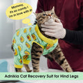 ADNIKIA Cat Recovery Suit with Hind Legs, Breathable Onesie After Surgery Female for Abdominal Wounds or Skin Diseases, Anti-Licking Full Body Pet Surgical Pajamas, E-Collar Alternative Wear