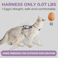 Sovarin Cat Harness and Leash Set - White Lightweight Soft Kitten Harness Escape Proof, Adjustable Travel Pet Harness for Walking，Easy Control Comfortable Outdoor (White, One Size Fits All)