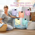 Dog Diapers Female Washable Reusable Pack of 5 for Heat Size XL