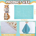 8 Pcs Guinea Pig Liner Washable Rabbit Cage Liner 16x12 Inch Guinea Pig Fleece Mats Reusable Bedding Pee Pads for Small 