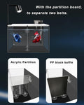 Fish Tank, 3 Gallon Ultra-Clear Glass Fish Aquarium, with Separator Plate for Betta, Fish Tank Starter kit with Filter a