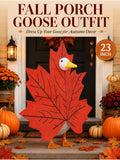 Porch Goose Outfits Fits 17-23 Inch,Halloween Christmas Clothes，Leaf-B