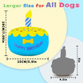 FurtasticFinds Dog Birthday Cake Toy 5.9", Larger Plush Dog Gift with Electronic Music Box, Plays Happy Birthday Song & Puppy Bark Melody, Party Decoration for All Breeds Dogs, Blue