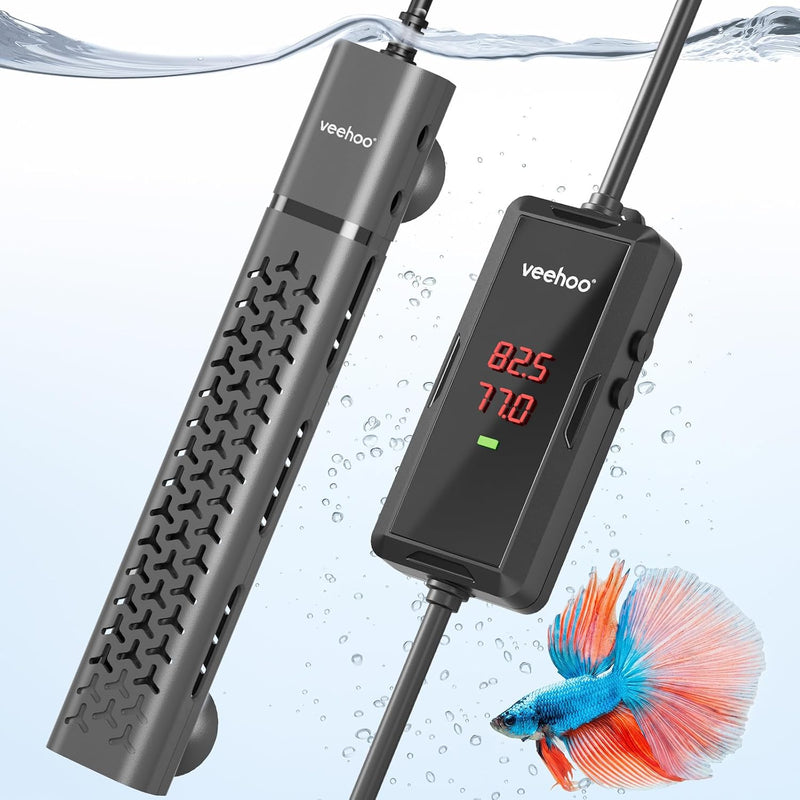 Veehoo 300W Aquarium Heater with 0.5℉ Temp-Control & Overheat Protection
