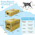 Collapsible Cat Carrier Hard, Plastic Hard-Shell Pet Carrier Travel