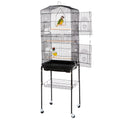 ZENY 63.4 Inch Bird Cage, Rolling Wrought Iron Parrot Cage with Side-Out Tray, Storage Shelf, Pet Bird House for Parrot Cockatiel Cockatoo Parakeet Macaw Finches