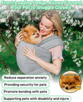 Dog Sling Swaddle Carrier for Small Dog, Cat Front Carriers for Small Pet up to 20lbs, Puppy Pouch with Adjustable Strap