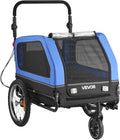 VEVOR Dog Bike Trailer, Supports up to 88 lbs, 2-in-1 Pet Stroller Cart Bicycle Carrier for Small & Large Dogs, Easy Folding Frame with Quick Release Wheel, Universal Bicycle Coupler, Internal Leash