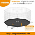 Artmalle 600D Oxford Octagonal Bottom Pad for 8-Panel 24" W Dog Playpens
