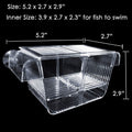 capetsma Fish Breeding Box, Acrylic Fish Isolation Box with Suction Cups, Aquarium Acclimation Hatchery Incubator for Ba