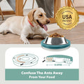 SoulThink® Ant Proof Cat Dog Bowl Tray - New Innovation Anti Ant Pet Food Dish Indoor No Chemical No Water Needed Different from Traditional Trap (Turquoise Gre