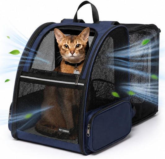 Cat Backpack，Expandable Cat Carrier Backpack, Dog Backpack Carrier and Pet Carrier Backpack, Suitable for Cats, Dogs Kit