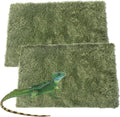 kathson 2 PCS Reptile Carpet Mat Terrarium Bedding Substrate Liner Mat Imitation Rainforest Crawler Mats for Snakes Bear