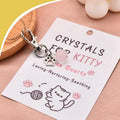 Cat Collar Charm Pendant for Kitty Necklace Accessory Cat Collar Crystal Pendant with Rose Quartz Paw Charms Kittens Chr