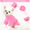 2 Pieces Dog Sweaters with Leash Ring Fleece Dog Winter Clothes for Small Dogs Girl Boy Turtleneck Pet Sweatshirt Puppy 