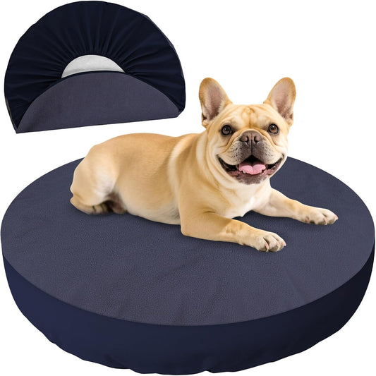 Dog Bed Covers Replacement Washable for Round & Donut Dog Bed 100% Waterproof Dog Bed Sheets Soft & Noiseless Pet Bed Co