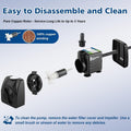 550GPH Submersible Water Pump(2000L/H 30W), Adjustable Ultra Quiet Fountain Pump with 4 Nozzles 7.2ft High Lift for Aqua