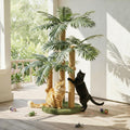LEMONDA 31.5Inch Cat Scratching Post,Cat Scratcher Tree with 3 Scratching Poles & 2 Interactive Dangling Balls,Cats Scratching Posts for Indoor Kitten & Adult Cats