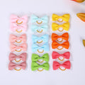 Clipband Puppy Dogs Hair Barrettes Bows with Rubber Bands,Hair Accessories Bow Pet Grooming Cute Pet Small Hair Bowkno